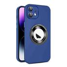 For iPhone 12 Eagle Eye Lens CD Texture MagSafe Magnifier Phone Case(Royal Blue) - 1