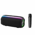 New RiXing NR8809 20W Outdoor Portable TWS Smart Wireless Bluetooth Speaker, Style:Single Mic(Black) - 1