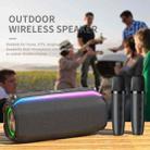 New RiXing NR8809 20W Outdoor Portable TWS Smart Wireless Bluetooth Speaker, Style:Single Mic(Black) - 2