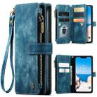 For iPhone 15 CaseMe C30 Multifunctional Leather Phone Case(Blue) - 1