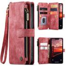 For iPhone 15 CaseMe C30 Multifunctional Leather Phone Case(Red) - 1