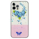 For iPhone 15 Pro Max Bronzing Butterfly Flower TPU Phone Case(Hydrangea) - 1