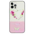 For iPhone 15 Pro Bronzing Butterfly Flower TPU Phone Case(Rose Heart) - 1