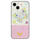 For iPhone 15 Bronzing Butterfly Flower TPU Phone Case(Colorful Butterfly) - 1