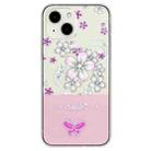 For iPhone 15 Bronzing Butterfly Flower TPU Phone Case(Cherry Blossoms) - 1