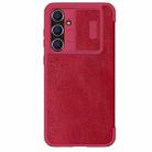 For Samsung Galaxy S23 FE 5G NILLKIN QIN Series Pro Sliding Camera Cover Design Leather Phone Case(Red) - 1