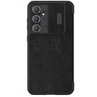 For Samsung Galaxy S23 FE 5G NILLKIN QIN Series Pro Sliding Camera Cover Design Leather Phone Case(Black) - 1