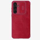 For Samsung Galaxy A55 NILLKIN QIN Series Pro Sliding Camera Cover Design Leather Phone Case(Red) - 1