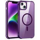 For iPhone 14 Plus MagSafe Magnetic Phone Case(Purple) - 1