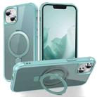 For iPhone 15 Plus MagSafe Magnetic Holder Phone Case(Lake Blue) - 1