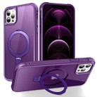 For iPhone 13 Pro MagSafe Magnetic Holder Phone Case(Purple) - 1