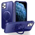 For iPhone 11 Pro Max MagSafe Magnetic Holder Phone Case(Klein Blue) - 1