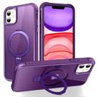 For iPhone 11 MagSafe Magnetic Holder Phone Case(Purple) - 1