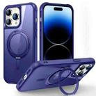 For iPhone 14 Pro MagSafe Magnetic Rotating Holder Phone Case(Klein Blue) - 1