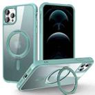 For iPhone 13 Pro Max / 12 Pro Max MagSafe Magnetic Rotating Holder Phone Case(Lake Blue) - 1