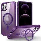 For iPhone 13 Pro Max / 12 Pro Max MagSafe Magnetic Rotating Holder Phone Case(Purple) - 1