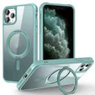 For iPhone 11 Pro Max MagSafe Magnetic Rotating Holder Phone Case(Lake Blue) - 1