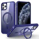 For iPhone 11 Pro Max MagSafe Magnetic Rotating Holder Phone Case(Klein Blue) - 1