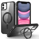 For iPhone 11 MagSafe Magnetic Rotating Holder Phone Case(Black) - 1