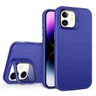 For iPhone 12 Skin Feel Lens Holder PC + TPU Phone Case(Dark Purple) - 1