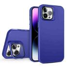 For iPhone 12 Pro Max Skin Feel Lens Holder PC + TPU Phone Case(Dark Purple) - 1