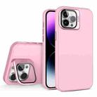 For iPhone 12 Pro Max Skin Feel Lens Holder PC + TPU Phone Case(Pink) - 1