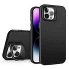 For iPhone 12 Pro Max Skin Feel Lens Holder PC + TPU Phone Case(Black) - 1