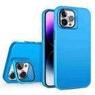 For iPhone 12 Pro Max Skin Feel Lens Holder PC + TPU Phone Case(Space Blue) - 1