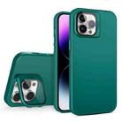For iPhone 11 Pro Max Skin Feel Lens Holder PC + TPU Phone Case(Green) - 1