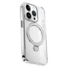 For iPhone 15 Pro MOMAX Magsafe Metal Holder Clear Phone Case(Transparent) - 1