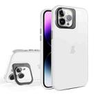 For iPhone 11 Pro Skin Feel Lens Holder Translucent Phone Case(White) - 1