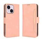 For iPhone 16 Pro Max Skin Feel Calf Texture Card Slots Leather Phone Case(Pink) - 2