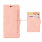 For iPhone 16 Pro Max Skin Feel Calf Texture Card Slots Leather Phone Case(Pink) - 3