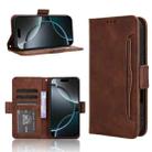 For iPhone 16 Pro Max Skin Feel Calf Texture Card Slots Leather Phone Case(Brown) - 1