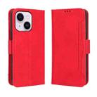 For iPhone 16 Plus Skin Feel Calf Texture Card Slots Leather Phone Case(Red) - 2