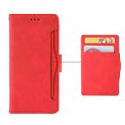 For iPhone 16 Plus Skin Feel Calf Texture Card Slots Leather Phone Case(Red) - 3