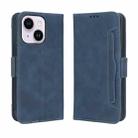 For iPhone 16 Plus Skin Feel Calf Texture Card Slots Leather Phone Case(Blue) - 2