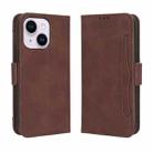 For iPhone 16 Plus Skin Feel Calf Texture Card Slots Leather Phone Case(Brown) - 2