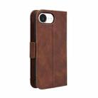 For iPhone 16e Skin Feel Calf Texture Card Slots Leather Phone Case(Brown) - 3