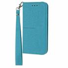 For iPhone 16 Pro Max Woven Texture Stitching Magnetic Leather Phone Case(Blue) - 2