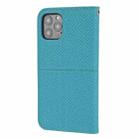 For iPhone 16 Pro Max Woven Texture Stitching Magnetic Leather Phone Case(Blue) - 3