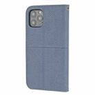 For iPhone 16 Pro Max Woven Texture Stitching Magnetic Leather Phone Case(Grey) - 3