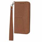 For iPhone 16 Pro Max Woven Texture Stitching Magnetic Leather Phone Case(Brown) - 2