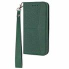 For iPhone 16 Pro Woven Texture Stitching Magnetic Leather Phone Case(Green) - 2