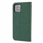 For iPhone 16 Pro Woven Texture Stitching Magnetic Leather Phone Case(Green) - 3