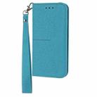 For iPhone 16 Pro Woven Texture Stitching Magnetic Leather Phone Case(Blue) - 2