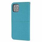 For iPhone 16 Pro Woven Texture Stitching Magnetic Leather Phone Case(Blue) - 3