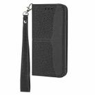 For iPhone 16 Pro Woven Texture Stitching Magnetic Leather Phone Case(Black) - 2