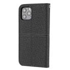 For iPhone 16 Pro Woven Texture Stitching Magnetic Leather Phone Case(Black) - 3