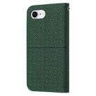 For iPhone SE 2024 Woven Texture Stitching Magnetic Leather Phone Case(Green) - 3